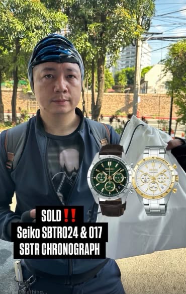 Seiko SBTR024 and SBTR017 chronographs handed to a buyer